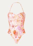 Seafolly La Mer voorgevormd bandeau badpak met afneembare bandjes