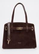 Dune London Dinidefine handtas van suède met afneembare schouderriem