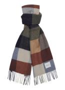 Profuomo Sjaal van lamswol met ruitdessin