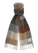 Profuomo Sjaal van lamswol met ruitdessin