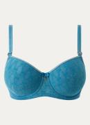 Marlies Dekkers Blue Angel balconette bh van mesh met borduring