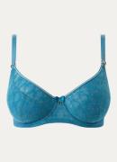 Marlies Dekkers Blue Angel balconette bh van mesh met borduring
