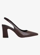 Reiss Lorena slingback van kalfsleer met structuur