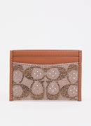 Coach Pasjeshouder van leer met strass