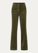 River Woods High waist wide fit broek van corduroy