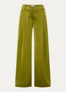 Essentiel Antwerp Ixie high waist wide fit broek van satijn
