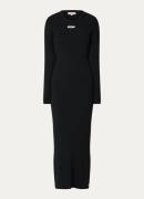 JOSH V Talia maxi jurk met ribstructuur