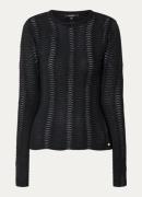 NIKKIE Lucena longsleeve met lurex en structuur