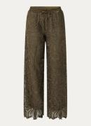 Summum High waist loose fit broek van kant
