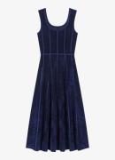 Maje Midi jurk van fluweel met steekzakken