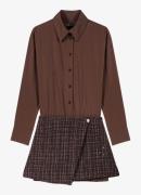 Maje 2-in-1 mini jurk met rok van tweed-look