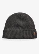 Ralph Lauren Ribgebreide muts in wolblend met logoborduring