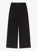Maje High waist wide fit pantalon in wolblend met gesp