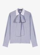 Maje Blouse met streepprint en strikkraag