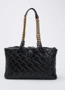 Kurt Geiger Kensington schoudertas van leer met quiltpatroon