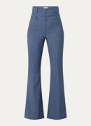 JOSH V Liora high waist wide fit pantalon met steekzakken