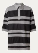 AMI Paris Oversized fit polo met streepprint