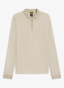 BOSS Regular fit polo met halve rits