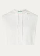 Benetton Grofgebreide cape met capuchon