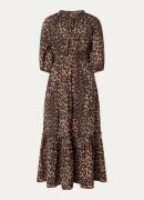Rails Caterina midi jurk in lyocellblend met panterprint