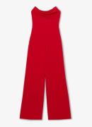 Reiss Ayla wide fit strapless jumpsuit met gedrapeerd detail
