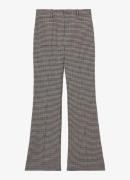 Reiss Evie high waist loose fit pantalon met ruitdessin