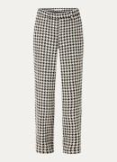 BRAX Maine high waist straight fit broek met pied-de-poule dessin