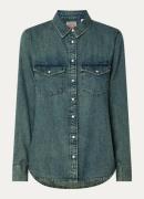 Levi's Iconic Western blouse van chambray met borstzakken