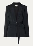 Expresso Blazer met klepzakken en ceintuur