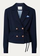 Aaiko Mika double-breasted blazer met strikceintuur