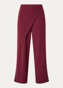 Summum High waist wide fit pantalon met overslag
