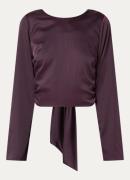 Modström Tailor crop top van satijn met rugdecolleté