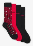 HUGO Sokken met logo in 4-pack