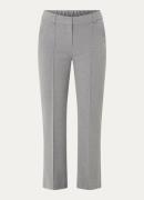 OPUS Luane straight fit medium waist cropped pantalon met persplooi