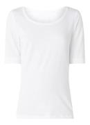 OPUS Daily basic T-shirt van katoen met ronde hals