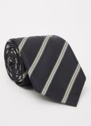 BOSS Stropdas in zijdeblend met streepprint