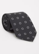 BOSS Stropdas in zijdeblend met stippenprint