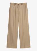 Marc O'Polo High waist wide fit pantalon met steekzakken