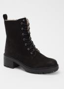 Dune London Plushy bikerboot van nubuck