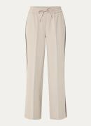 Expresso High waist loose fit pantalon met elastische band en paillett...