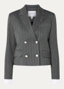 L.K.Bennett Liz double-breasted cropped blazer met schoudervulling