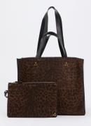 Jérôme Dreyfuss Léon M shopper van geitensuède met uitneembaar etui