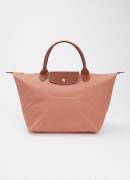 Longchamp Le Pliage Original handtas M met leren details