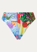 Seafolly La Boca high waisted bikinislip met print