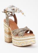 Kurt Geiger Chelsea Scarf sandalette met strass en pailletten