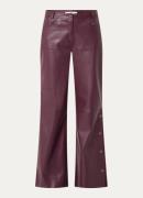 Fifth House Lorrin high waist flared fit broek van imitatieleer