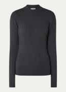 Fifth House Lonid kabelgebreide top met col