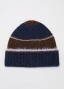 SAMSØE SAMSØE Sajeanne muts in alpaca wolblend met streepprint