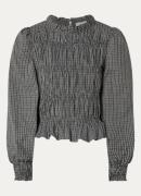 Neo Noir Marcia tuniek met smockwerk en ruitdessin