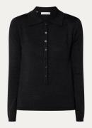 Selected Lura top met lurex en polokraag